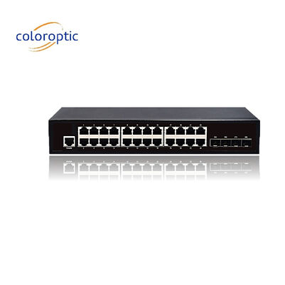 3 계층 24 포트 코어 네트워크 스위치 10/100/1000M 4*GE SFP 이더넷 업링크