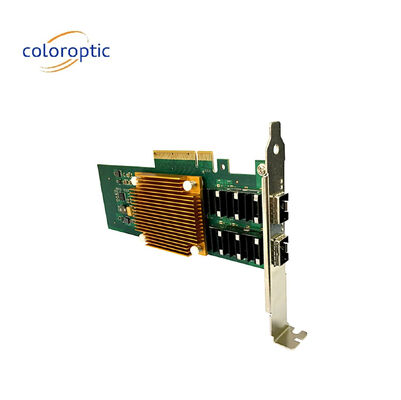 듀얼 포트 PCI 네트워크 카드 25G 광학 NIC 호스트 버스 어댑터 PCI 익스프레스 2.0
