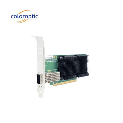 PCIe X16 네트워크 단일 포트 이더넷 카드 어댑터 QSFP28 100G 인텔 E810