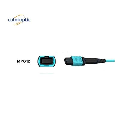 섬유 G652D OM3 MPO 패치 케이블 1m 길이 비즈니스 필요