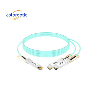 CO-1X1CP AOC DAC 케이블 400G OSFP에서 2x200G QSFP56 링크