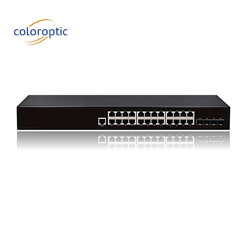 레이어 2 지능형 POE 이더넷 스위치 24 포트 10/100/1000M 4GE SFP 포트