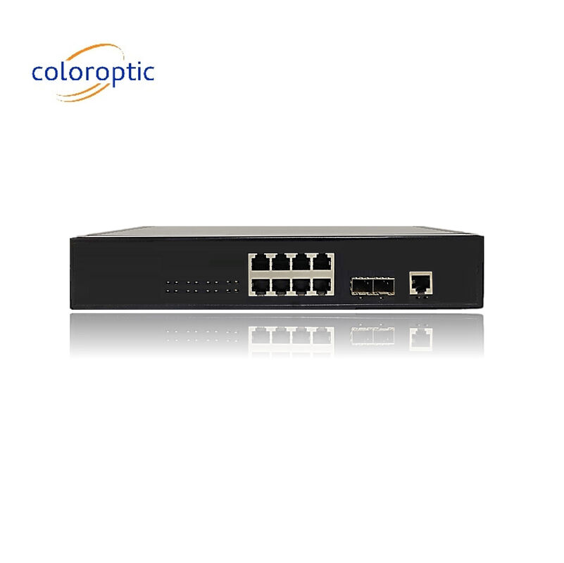 효율적인 포 스위치 8 포트 10/100/1000M 2*GE SFP 이더넷 업링크 140W