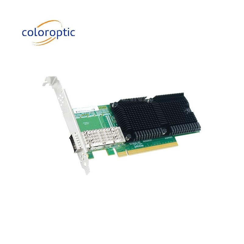 PCIe X16 네트워크 단일 포트 이더넷 카드 어댑터 QSFP28 100G 인텔 E810